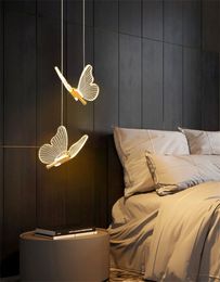 Nordic Butterfly LED Pendant Light Luxury Colourful Ceiling Chandelier for Living Room Bedroom Hanging Lamp Indoor Decor Lighting