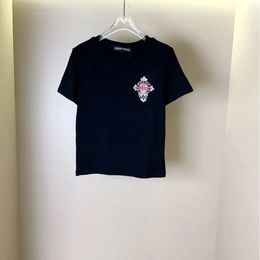 Men's T-shirts Ch24 Cool Horseshoe Print Back Cross Pattern Personalised Short Sleeved T-shirt Top