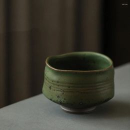 Cups Saucers Japanese Handmade Natural Simple Solid Colour Ceramic Matcha Bowl Porcelain Tea Cup Decoration Artwork Kitchen Accessories 2024