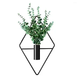 Vases Geometric Wall Planter Metal Hanging Vase Elegant And Durable Sturdy Long Lasting Plant Holder