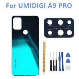 For UMI UMIDIGI A9 Pro Phone Battery Cover Back Shell Housings Case Repair Frame Camera Glass Lens Parts+Camera Lens Parts