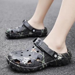 Sandals Outdoor Men Anti Slip Slippers Fashion Casual Shoes Comfortable Wear Resistant Garden Summer Beach