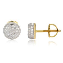 925 Sterling Silver Earrings Mens Hip Hop Jewellery Iced Out Diamond stud Earrings Style Fashion Earings Gold Silver Women Accessories Ne 207I