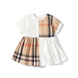 Rompers Summer Baby Girls Dress Cotton Infant Plaid Jumpsuits Toddler Short Sleeve Dresses Kids Onesies Newborn Romper Drop Delivery M Otboz