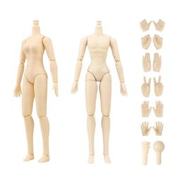 1/6 doll body 3 colors of skin for 6 objects 40 movable joints 21cm anime girl doll body Ob24 Bjd boy and girl DIY toy gift 240522