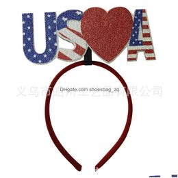 Accessori per capelli Baschi per bambini Sticchi scintillanti American Indipendence Day Hoops Llowtail copricapo National Gifts Kids Drop Delivery Baby M DH8QY