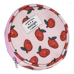 Storage Bags Mini Key Wallet Lovely Round Coin Pouch Small Cartoon Card Bag Holder Change Purse With Zipper For Women