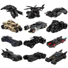 MOC Superhero Knight Technical Car Animated Series Batmobiles Tumbler Armoured Vehicle Batpod Batwing Building Blocks Toys Gift