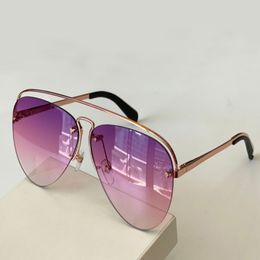 Grease Pilot -Sonnenbrille für Frauen Männer Gold lila bis rosa Gefälle Mode Sonnenbrille Occhiali da allein Firmati Uv400 Brillen mit Box 254s