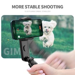 Gimbal Stabiliser Selfie Stick Tripod For iPhone Android Phone Mobile Led Light Cell Holder Stand Smartphone Cellphone Camera