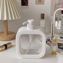 Storage Bottles Transparent Soap Pump Dispenser Reusable Square Liquid Container Large Capacity Portable Sub-bottling For Bathroom Kitchen