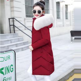 5xl 6xl tamanho grande mulheres casaco de inverno grande pelo casaco com capuz de inverno parkas jaqueta feminina de inverno para mulheres quentes parkas longas