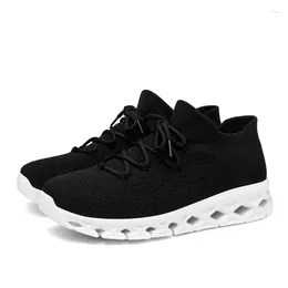 Walking Shoes Summer Men Hiking Sports Sneakers Woven Mesh Breathable Soft Bottom Travel Socks Plus Size45 46 47