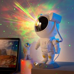Light Galaxy Projector Christmas Atmosphere Bedroom Children's Lamp Astronaut Decorative Table Sky For Night Starry Gift Speki