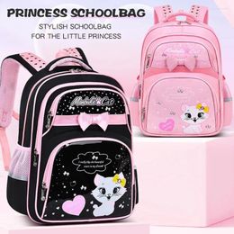 School Bags Children's Shoulder Bag Elementary Students Schoolbag Girls One Two Three Four Five Six Grades 6-12 Years Old Kitten