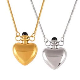 Pendant Necklaces Womens Heart shaped Pendant Necklace Fashion Stainless Steel Round Fine Chain Cute Necklace Couple Gift Gold Plated Jewellery S2452599 S2452466