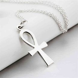 925 Sterling Silver Plated Egyptian Ankh Cross Pendant Necklaces Fashion Jewellery Collar Necklace Christmas Gifts For Women Gnx8769 269A