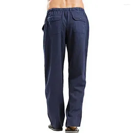 Men's Pants Men Casual Four Pocket Trousers Wide Leg Elastic Waist Sweatpants With Side Pockets For Gym Training Jogging