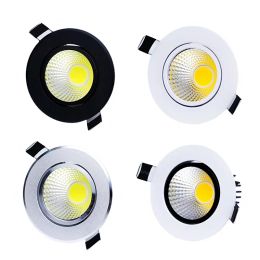 Gold led downlight Dimmable Recessed ceiling Light COB spot light Angle rotatable 5W7W9W12W15W18WAC110V-220V indoor light