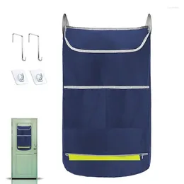 Laundry Bags Dirty Clothes Hang Bag Large Capacity Expandable Multi-Pocket Hamper Opening Bathroom Storage