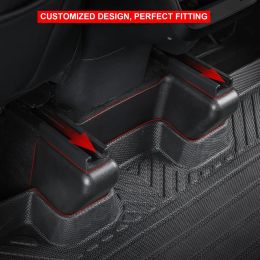 Upgrade 7PCS Full Set for Tesla Model Y 2023-2020 Seat Slide Rail Pad Cover Rear Row Under Seat Rail Anti-Kick Protector