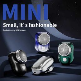 Electric Shavers Mini Electric Razor For Men Wet Dry Electric Shaver Portable Electric Shaver Pocket Size Portable Outdoor Smart Battery Tools Q240525