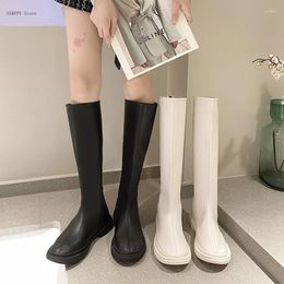 Boots High But Knee Women 2024 Autumn And Winter Fashion Comfortable Flat Knight Thick-soled Long