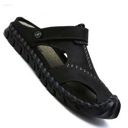 Summer 2024 Sandals Men Leather Classic Schede classiche Slifor morbido Roman comodo Outdoor Wal D2C