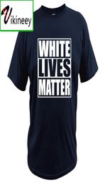 White Lives Matter Black Funny Cool Designs Graphic T Shirt 100 Cotton Camisas Summer Basic Tops 2107075300284