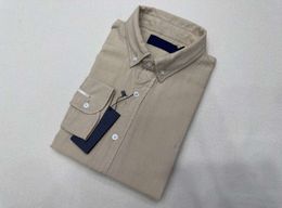 2024 Mens Shirts polo Small horse quality Linen Embroidery blouse Long Sleeve Solid Colour Slim Fit Casual Business clothing Long-sleeved shirt multiple colour 65ess