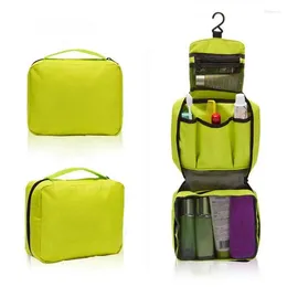 Storage Bags 1pc Green/Red/Orange Large Capacity Travel Wash Bag Hook Type Portable Waterproof Foldable