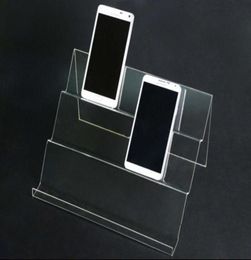 5pcs Long Shelf Acrylic Mobile Cell Phone display stand digital products purse Cosmetic holder Universal Mobile Phones display rac2082660