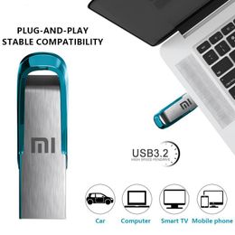 Xiaomi USB 3.2 Flash Drive 2TB 1TB Pen Drive 512GB 64GB High-Speed Pen Drive Metal Waterproof USB Drive FlashDisk TYPE-C Adapter