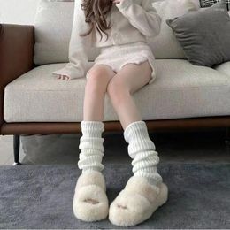 Women Socks A Pair Of Knitted Jk For White Long Calf Leg Covers Autumn And Winter Warm Lolita