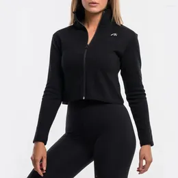 Women's Polos WenQing Fleece Zip Running Pullover Long Sleeve Thermal Workout Exercise Jackets Gear Polo Coats For Cold Weather
