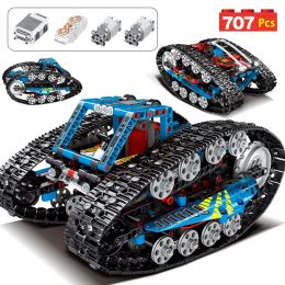 707pcs City Remote Control Technical Off Road Car Building Blocks RC Double Sided Vehicle Bricks Toys For Kids Gifts