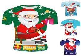 2020 New Funny T shirts Christmas Tshirts Men Xmas Tshirts Casual Santa Claus T shirt 3d Snowman Print Party Tshirt Man Clothes2563337