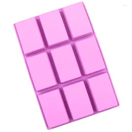 Baking Moulds 9 Consecutive Square Silicone Cake Molds Handmade Soap Mold XG347