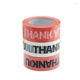 Storage Bags THANK YOU Printing Packaging Sealing Transparent Tapes 1Roll Advertising Gift Parcel Boxes Tape Custom Printed Logo