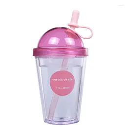Mugs Reusable Plastic Tumblers With Lids & Straws - Adults Kids Women Party | Tall Iced Cold Drinking Cute Cup