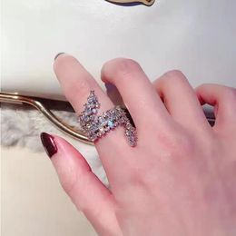 Handmade Finger Ring AAAAA Zircon White Gold Filled Wedding band Rings for Women Bridal Promise Engagement Jewellery Birthday Gift Vfpwf