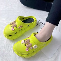 Clogs 734 Outdoor Shevalues Slippers Fashion Thick Platform Sandals Summer High Sole Non-slip Slides Women Home Garden 66f