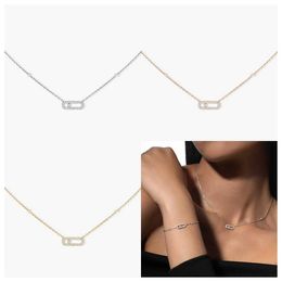 Pendant Necklaces Classic Uno Necklace S925 Sterling Silver Pendant Necklace Original Luxury Jewellery Q240525