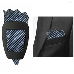 Bow Ties Pocket Squares Holder Fixed Clip Scarf Silk Handkerchief Keeper For Men Gentlemen Suit Tuxedos Wearing Accessory J7W7