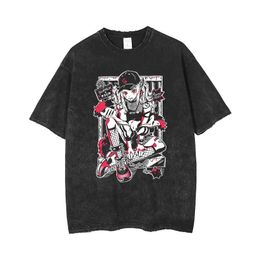 Summer Cotton Casual Vintage Tshirt Harajuku Fashion Streetwear Anime Graphic Girl Y2K Print T Shirt Men Short Sleeve Tops Tees 240520