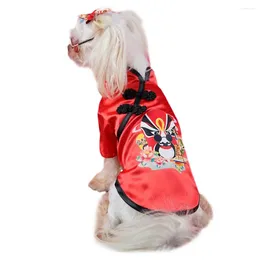 Dog Apparel Pretty Pet Tangs Suit Two-legged Face Makeup Puppy Cheongsam Year Dress