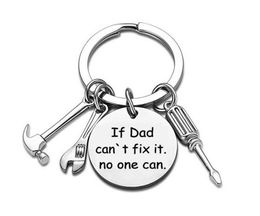 Father039s Day Birthday Gift Keychain Party Favour Uncle Grandpa pap Dad Keyrings Repair Tools Charms Family Jewelry2006157