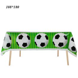 Football Theme Disposable Tableware Set Sport Boy Birthday Party Baby Shower Cake Decor Supplies Soccer Pattern Cup Plate Straw