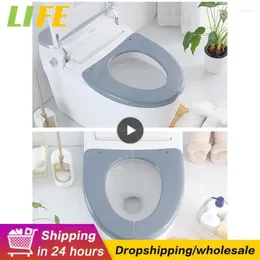 Toilet Seat Covers Reusable Universal Washable Pads Plastic Wc Accessories Bathroom Mat Cushion Folding Portable