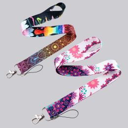 Mandala Yoga Art Mobile Phone Neck Strap ID Card Rope Lanyards For Card USB Badge Gym Holder Key Chain Camera Rope